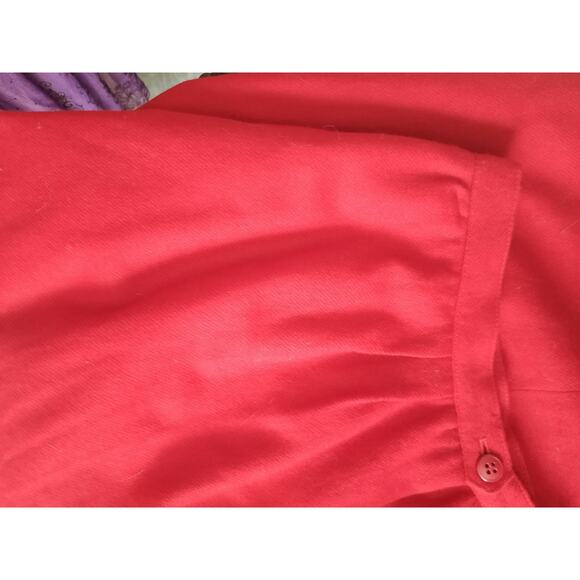 Vintage 1960s 1970s Women’s Red Wool Midi Maxi Skirt High Waist Modest Lined - Picture 10 of 10